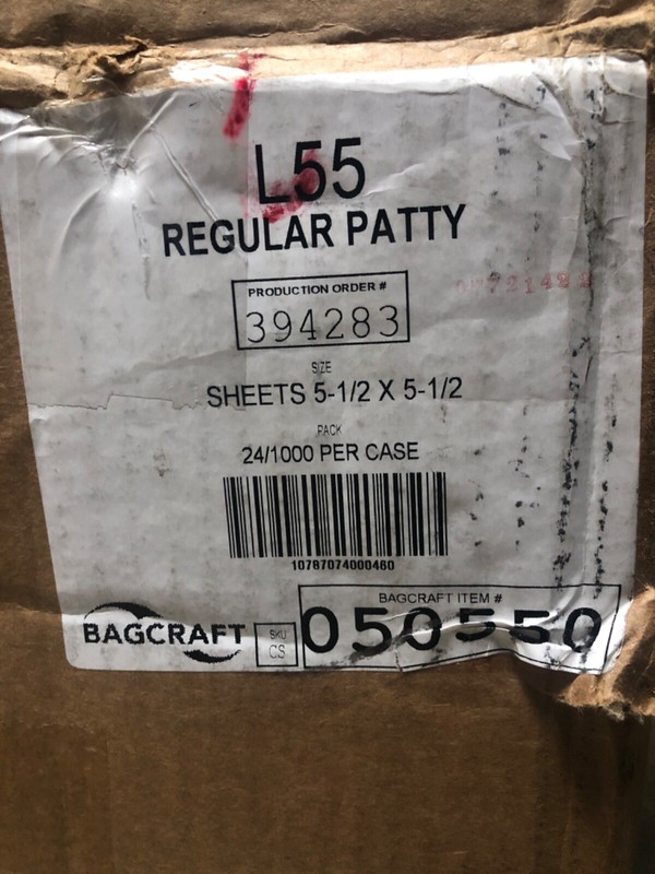 24000 Bagcraft Pattywax Patty Paper Sheets Waxed L55 Regular Weight Hamburger gallery