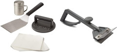CSBK-400, Smashed Burger Kit, Cast Iron & CCB-500 Griddle Scraper, Six-Inch Wide
