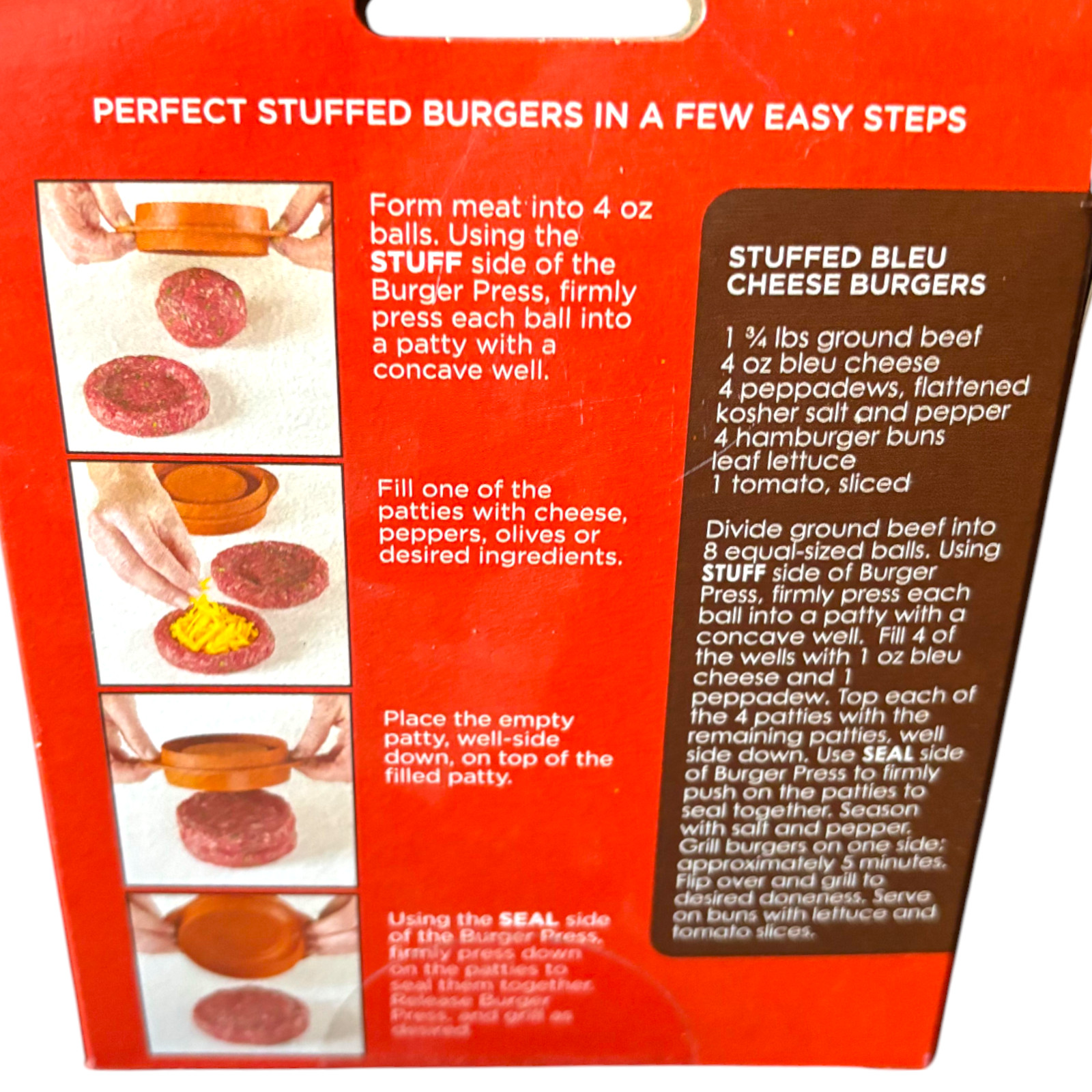 Nordic Ware 3 In 1 Stuffed Burger Maker & Patty Press Indoor Outdoor New in Box gallery