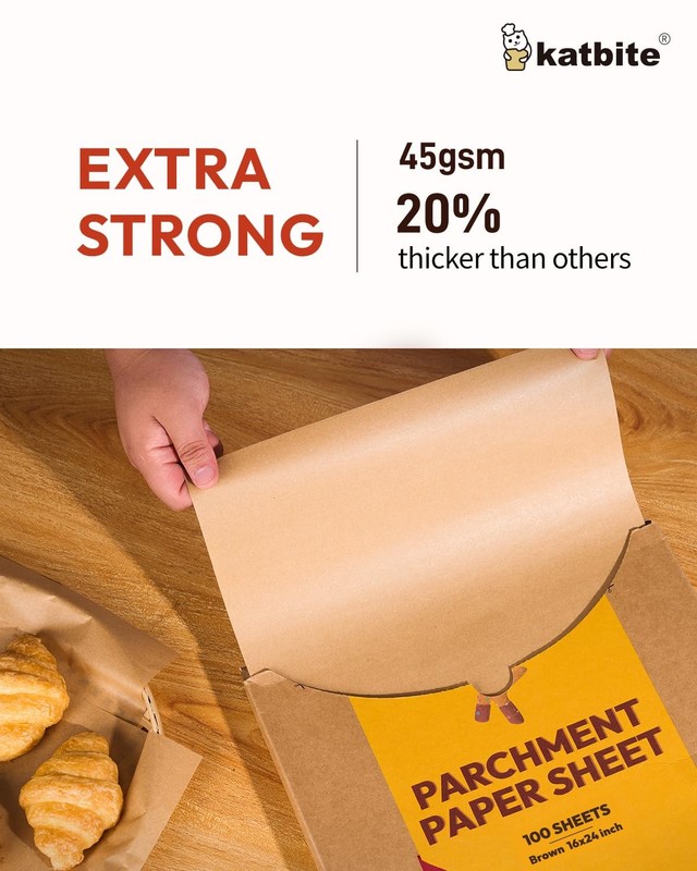 Katbite 16x24 Inch Parchment Paper Sheets, 100Pcs 40.6x61cm-100, 16"x24"-100 gallery