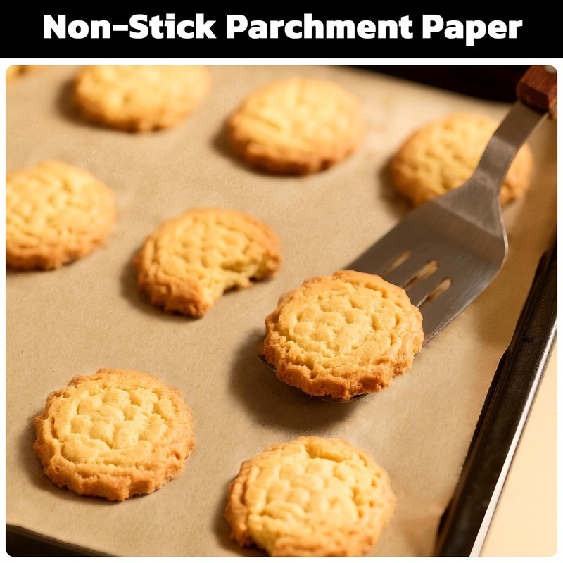 Beasea Parchment Paper Sheets for Baking, 200pcs 10 x 14 Inch, Unbleached gallery