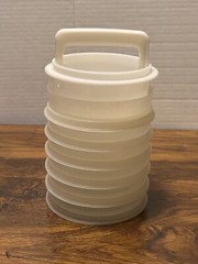 VTG Tupperware 4” Hamburger Patty Press Keeper Set 883 Lot Of 8pcs No Lid