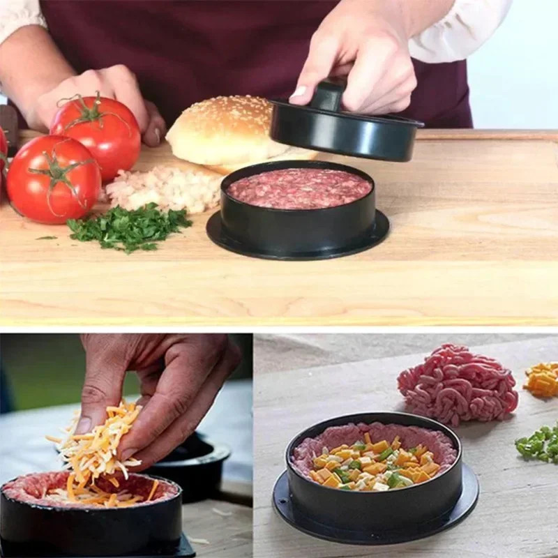Hamburger Meat Press Round Patty Maker Non Stick Burger Mold Kitchen Tool gallery