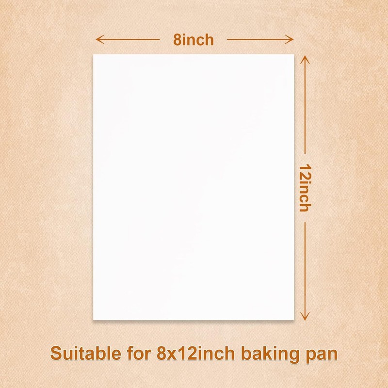 QYH Parchment Paper Baking Sheets 300 Pieces 8x12 Inch 300 Pack-8"x12", White gallery