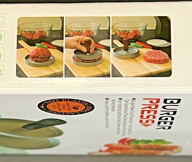 Aluminum Hamburger Meat Press for Perfect Patties BBQ Non-Stick Crab Cakes gallery