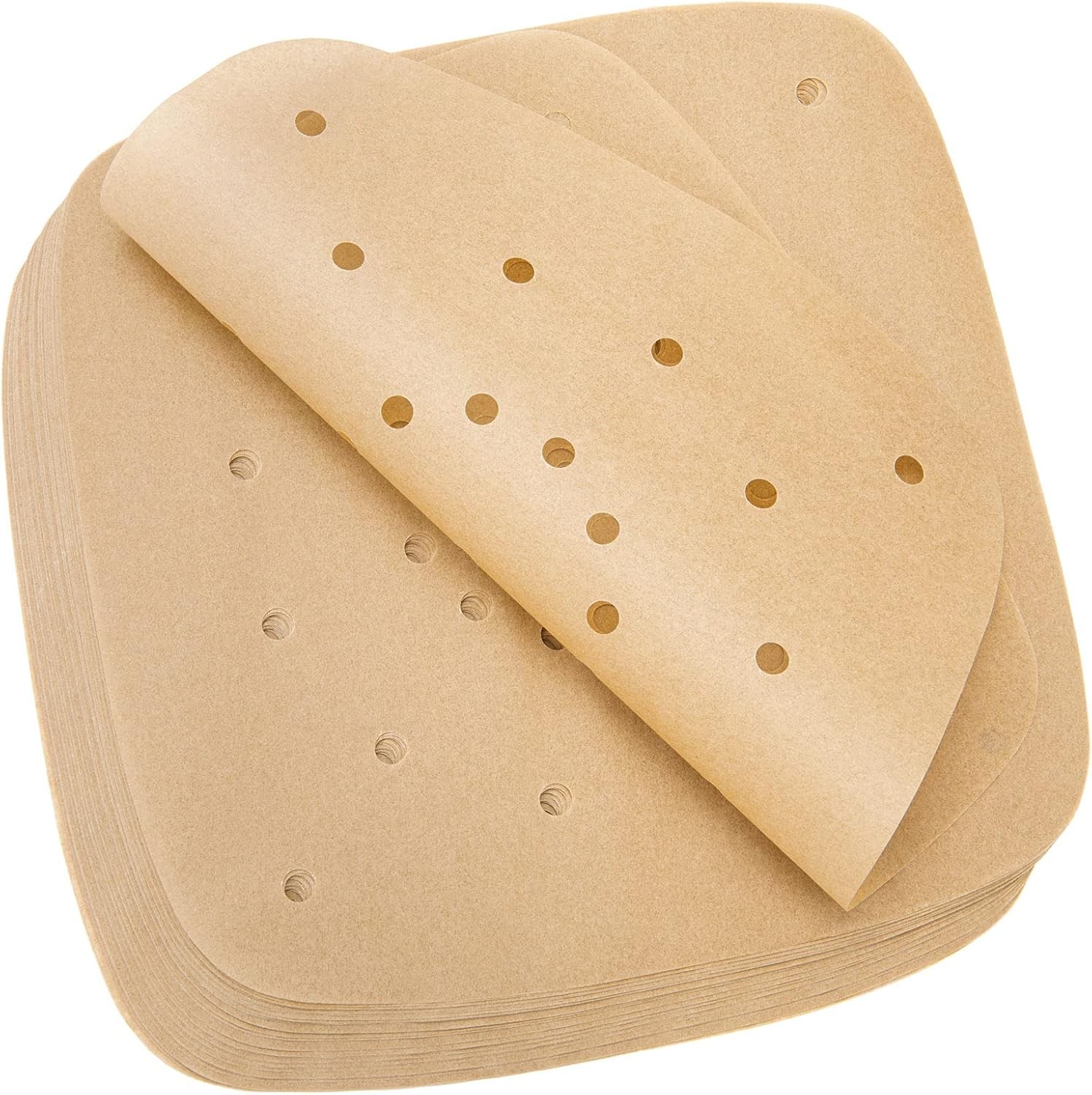 200pcs Air Fryer Parchment Paper Disposable Liner 8.5in x 8.5in, Brown gallery