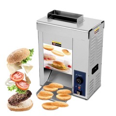 Kolice Commercial Chain Type Hamburger Baking Machine, Burger Bread Toaster