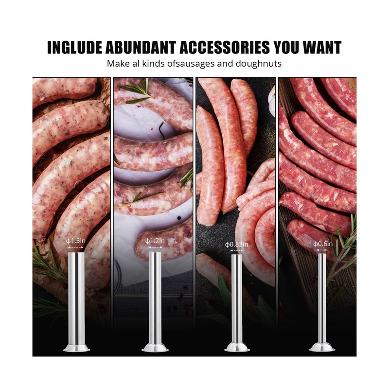 10L Manual Sausage Stuffer, Stainless Steel Vertical Sausage Maker Vertical M... gallery