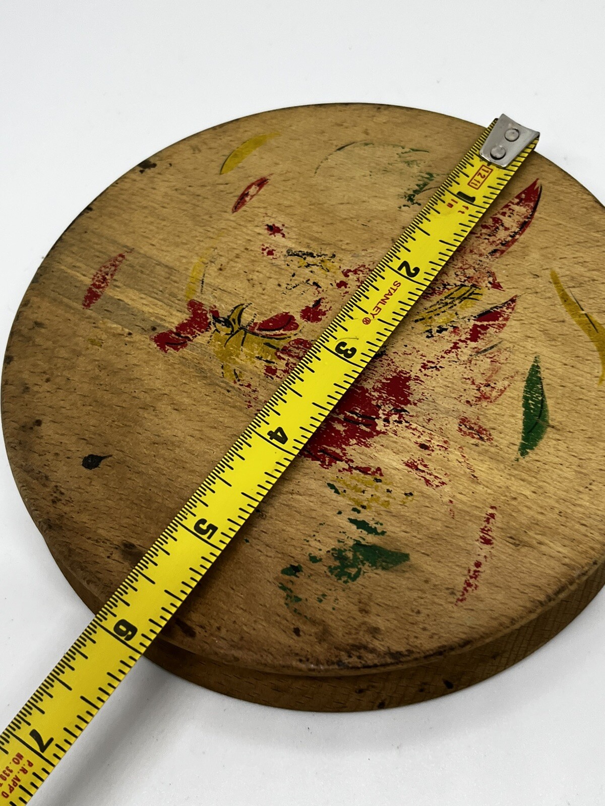 Vintage 50s 60s MCM Cragstan Hand Painted Roosters Wood Hamburger Press Japan gallery
