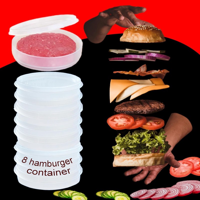Hamburger Press Patty Maker Freezer Containers All In One Convenient Package gallery