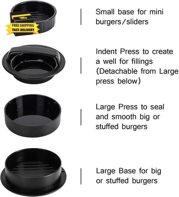 Burger Press Hamburger Patty Maker Slider Press Stuffed Burger Patty Press Regul gallery