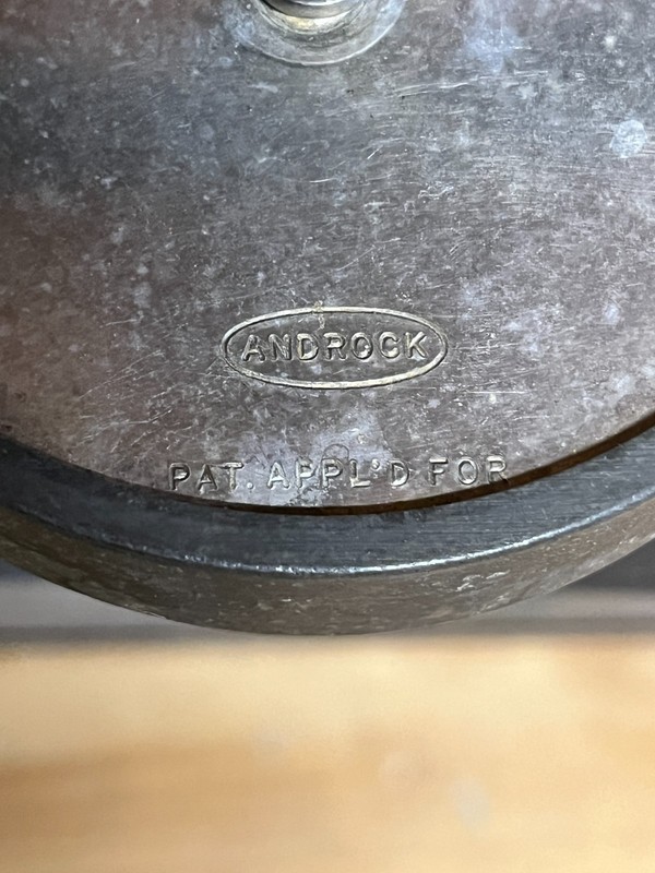 Hamburger Patty Press, Vintage Androck-Aluminum, Wood Handle. 1960's Vintage gallery