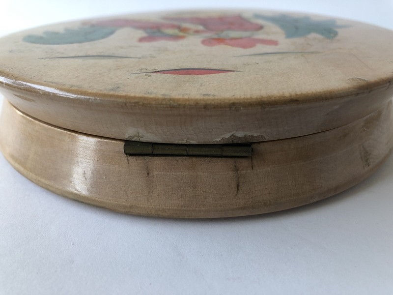Wood Hinged Hamburger Press Fighting Roosters Vintage Japan 1950s gallery