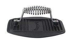 Jim Beam Stainless Steel Cast Iron Meat Press, Pre Seasoned for Delicious Meat