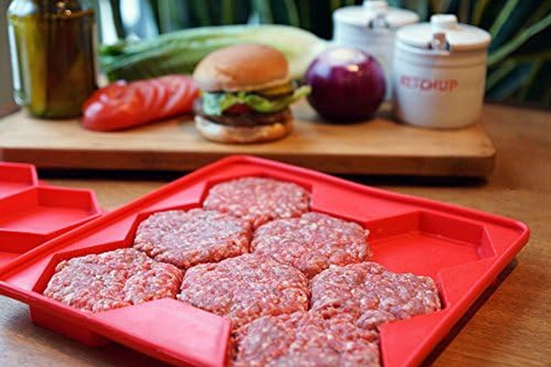 Burger Master Innovative 8n1 Burger Press & Freezer Container-Pound Burgers 32oz gallery