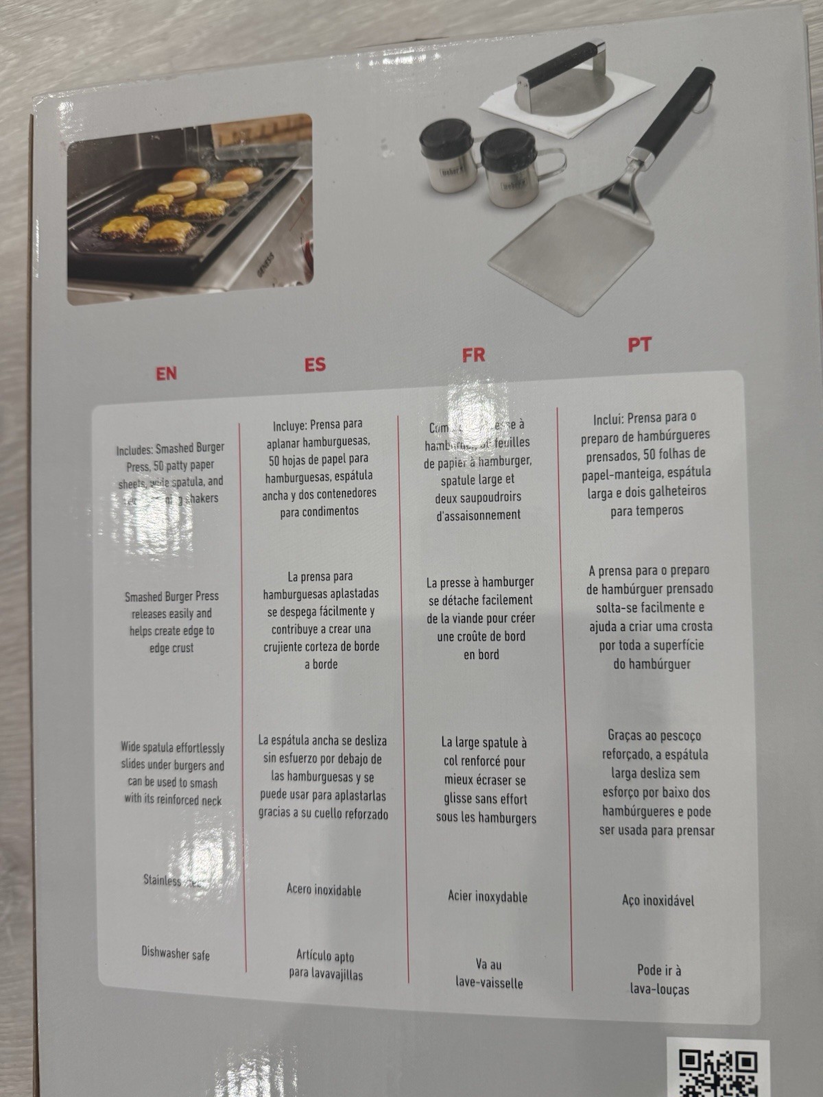Weber Smashed Burger Set - burger press, patty paper, wide spatula, 2 spice shak gallery