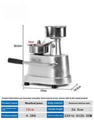 4″/100mm Meat Patties Maker Machine Tool Hamburger Burger Press Patty Maker New-