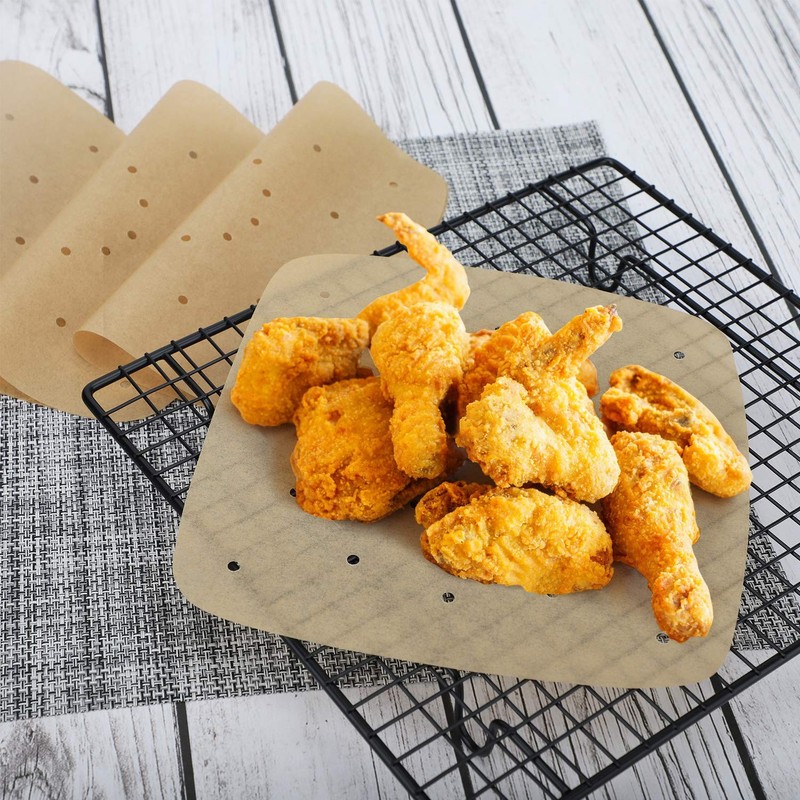 Beasea Air Fryer 8 Inch Parchment Liners, 200pcs 8 Inch, Unbleached gallery