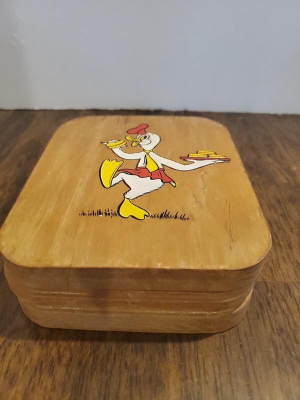 Vintage Wood Hamburger Press Mold Double Sided Mid Century Kitchen Decor RARE gallery