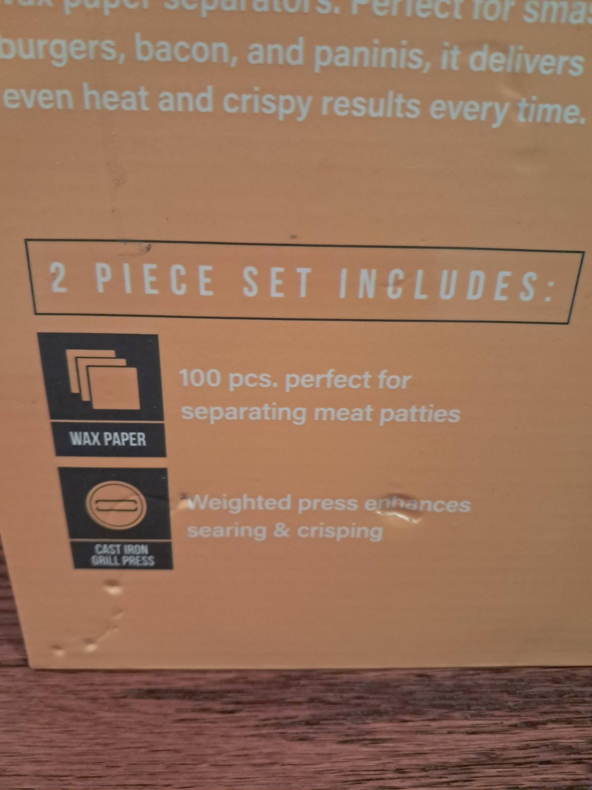 Mammoth BBQ Cast Iron Grill Burger Press Set gallery