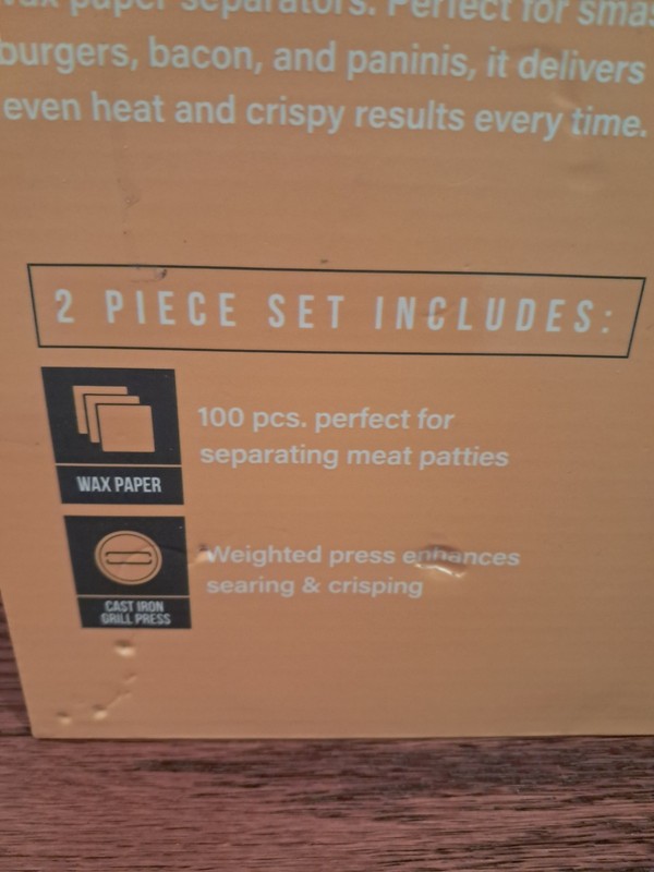 Mammoth BBQ Cast Iron Grill Burger Press Set gallery