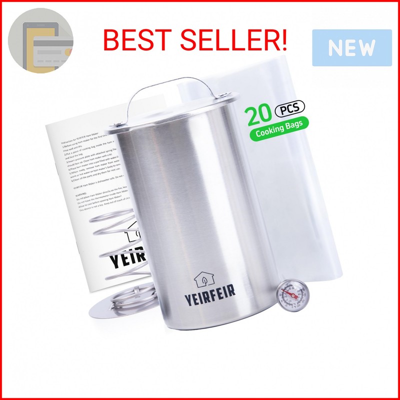 YEIRFEIR Deli Meat Press and Ham Maker - 304 Stainless Steel Lunch Meat Press wi gallery