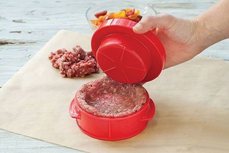 Charcoal Companion CC5119 Jucy Lucy Stuff-a-Burger 3/4 pound Hamburger Press gallery