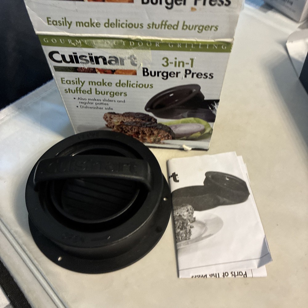 Cuisinart Hamburger Press Patty Maker, Stuffed Burger Press, 3 in 1 Non-Stick