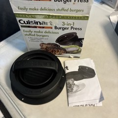 Cuisinart Hamburger Press Patty Maker, Stuffed Burger Press, 3 in 1 Non-Stick