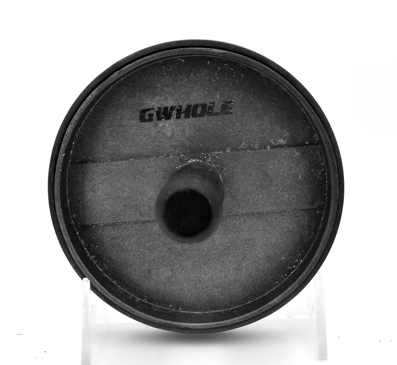 Gwhole Hamburger Press&Paper Sheets,Cast Iron,Wood Handle,Ribbed Press,Paper,5"d gallery
