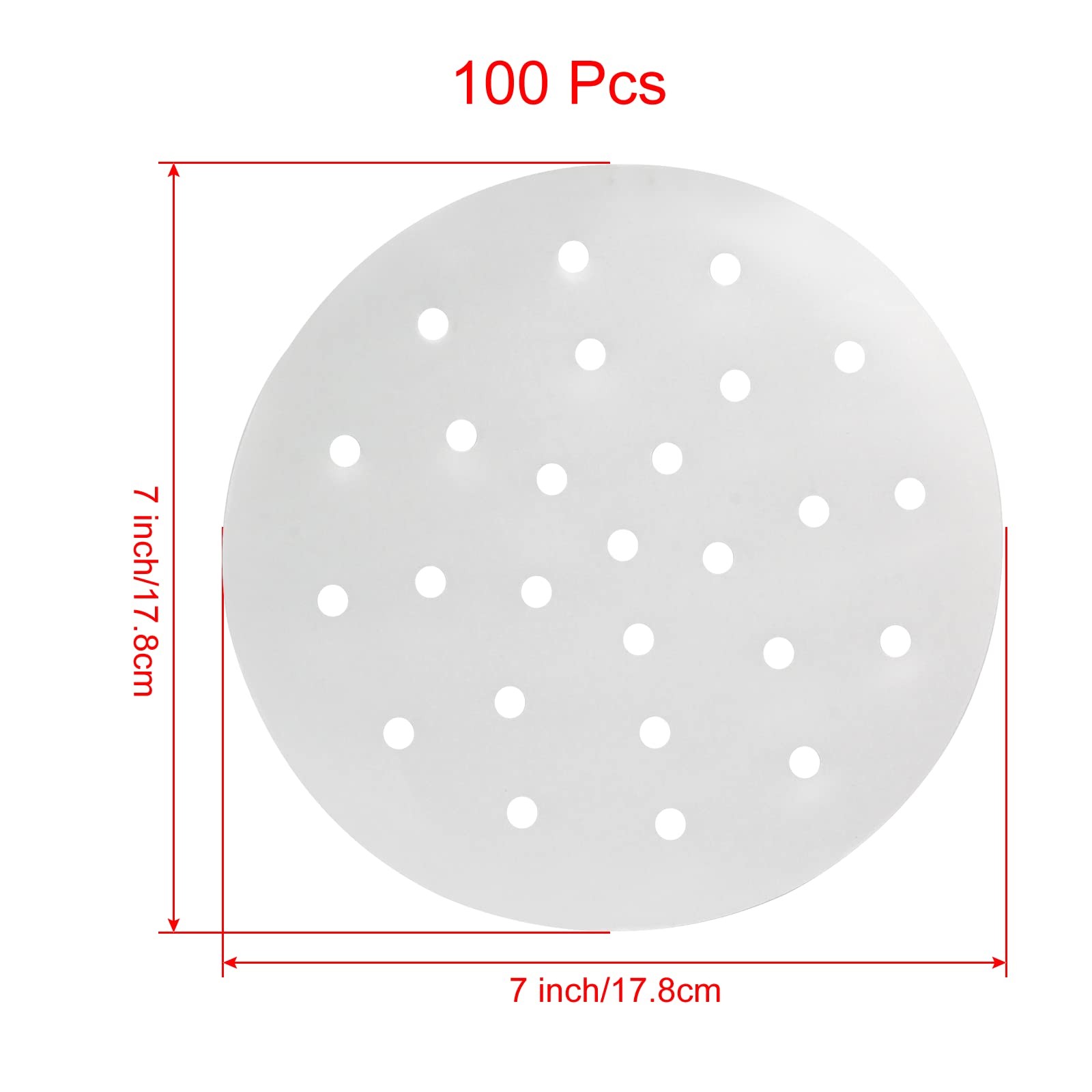 Cionyce 100 Pcs Dumpling Paper Bamboo Steamer 7 Inch 7 Inch, White gallery