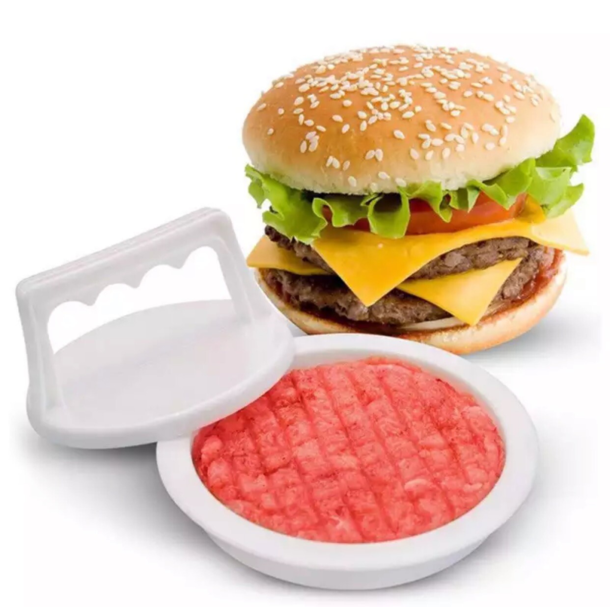 Hamburger Patty Maker Burger Press Meat Mold Ground Beef Sliders 5.25x1-in gallery