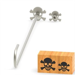 Branding Iron for Wood, Leather Branding Stamp 2Pcs 0.8 & 1.1″/009#