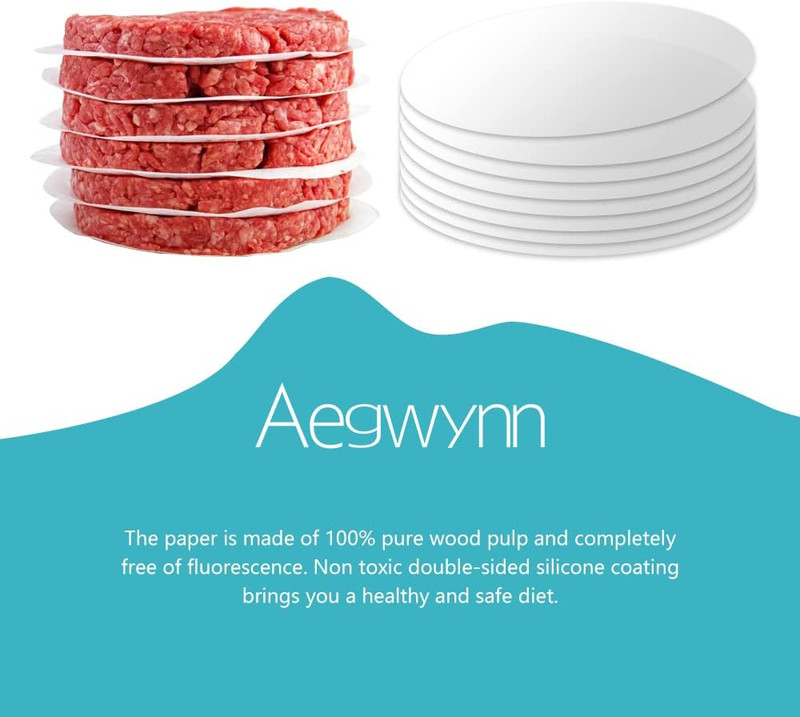 Hamburger Patty Paper round 4 Inch 300 Pcs, Parchment Burger Papers Non Stick Ea gallery