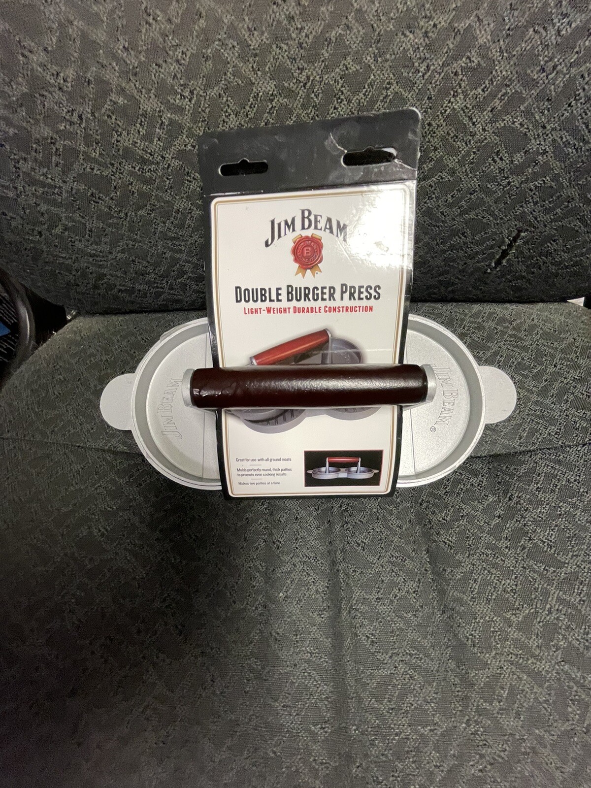 Jim Beam Non Stick Heavy Duty Aluminum Double Burger Grilling Patty Press JB0169 gallery