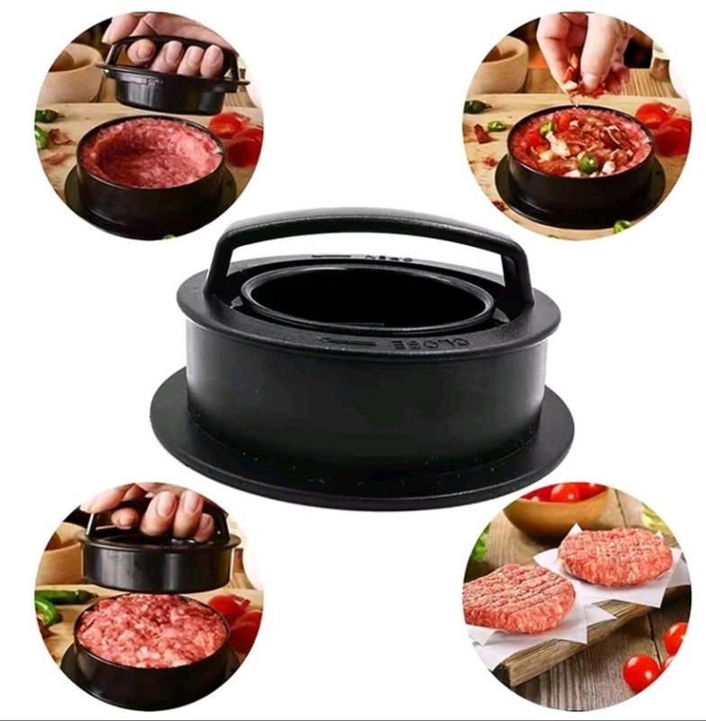 3-in-1 Burger Press Patty Stuffed Hamburger Maker Kit & 100 Wax Papers (wr3) gallery