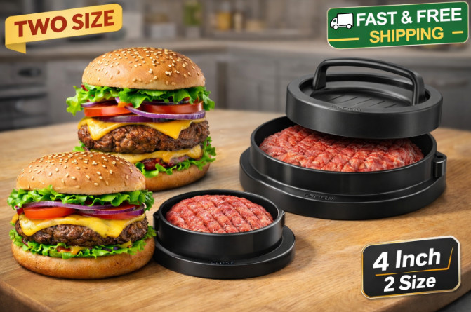 Non-Stick Burger Press Mold – Hamburger Patty Maker for Home Kitchen