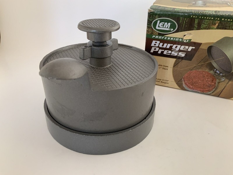 LEM Professional Heavy Duty Non-Stick Hamburger Press Adjustable Large Burgers gallery