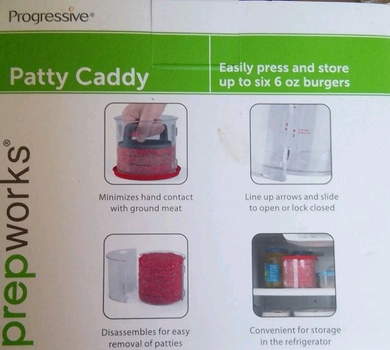 Prepworks by Progressive Hamburger Patty Caddy, Press and Storage Container gallery