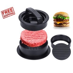 Durable Non-Stick Hamburger Press for Sliders & Stuffed Patties – 3 Designs