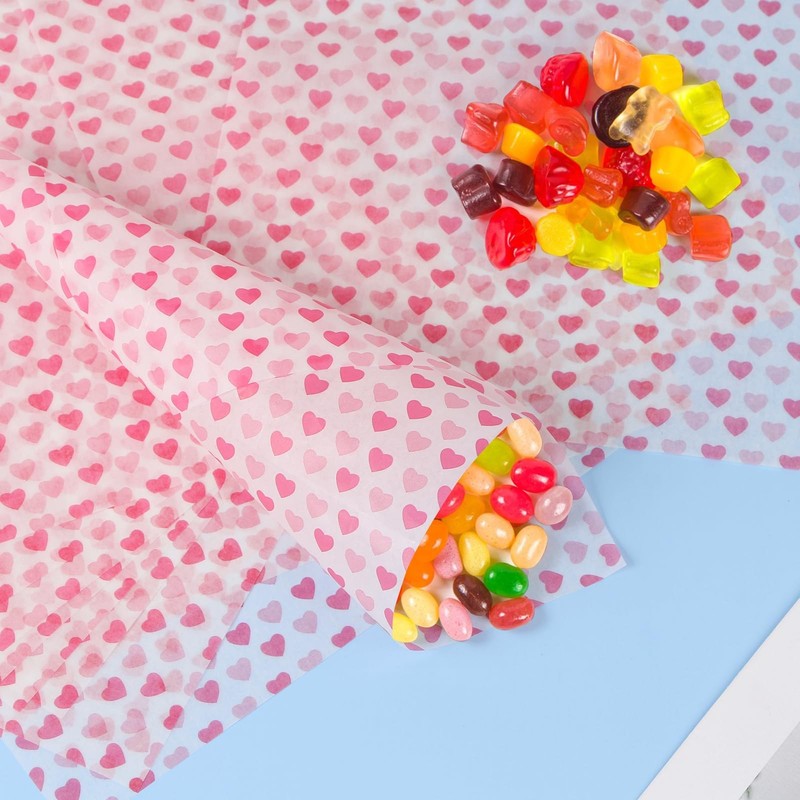 MIDELONG 50PCS Wax Paper Sheets Food Wrapping 10 x 8.6", Pink gallery