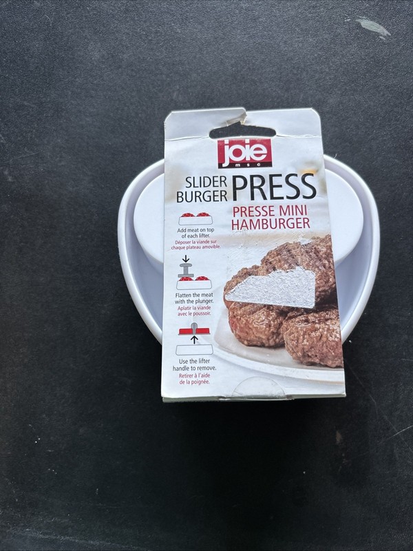 Joie Slider Burger Press Red Mini Hamburger Patty Maker Dishwasher Safe BPA-free gallery