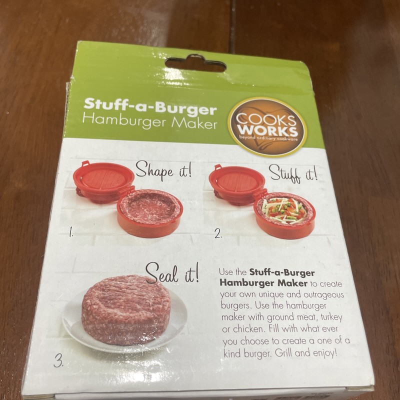 Stuff-a-Burger Hamburger Maker Cook Works Gourmet Burgers B-E gallery
