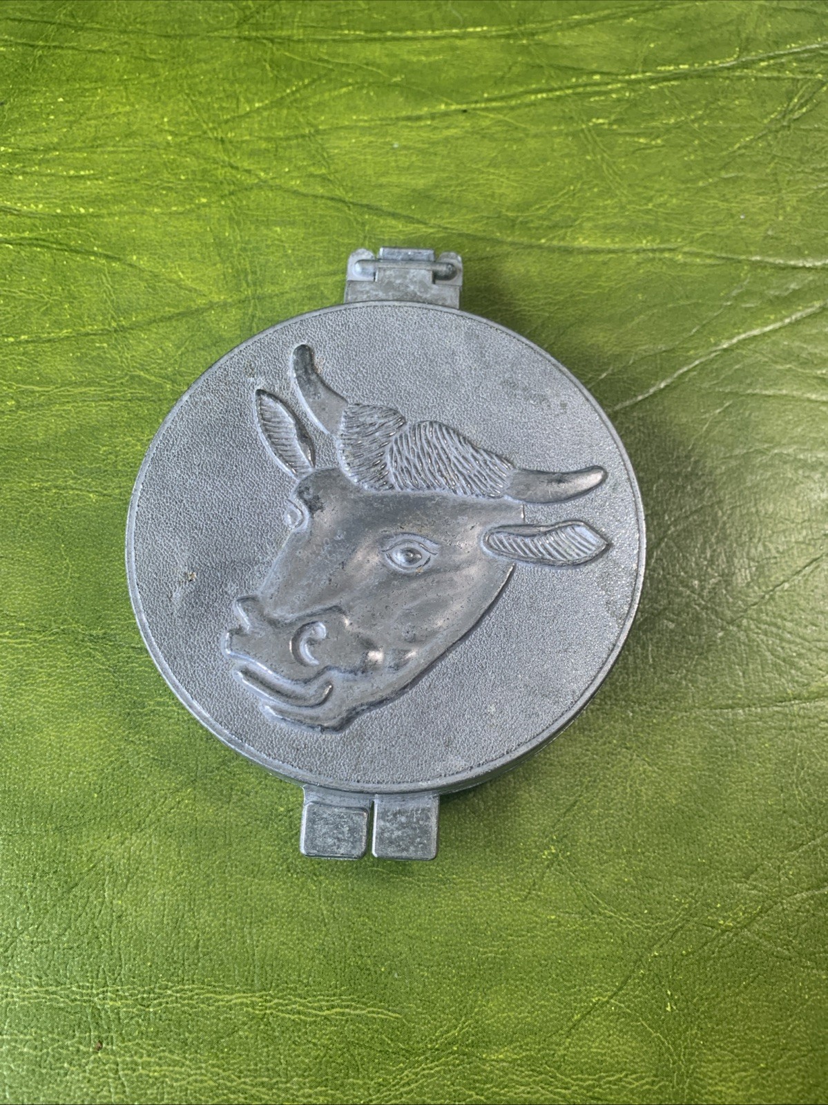vintage Metal hamburger patty press Embossed Bessie Cow Easy Clean gallery