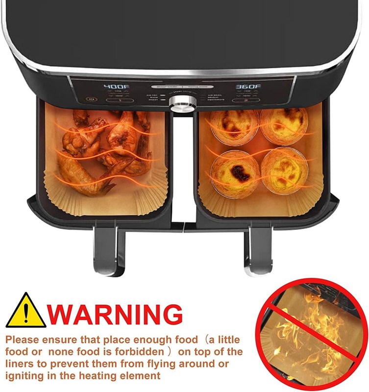 MooManGoo Air Fryer 8.6*5.5"Rectangle-100 PCS, PCS gallery