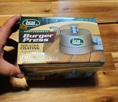 LEM Professional Burger Press Adjustable Non-Stick Coating Heavy Duty Aluminum