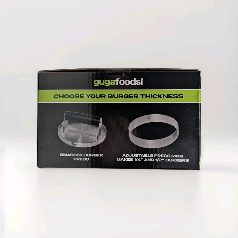 Guga Foods Adjustable Burger Press Kit – Stainless Steel, 3 Sizes, NEW gallery