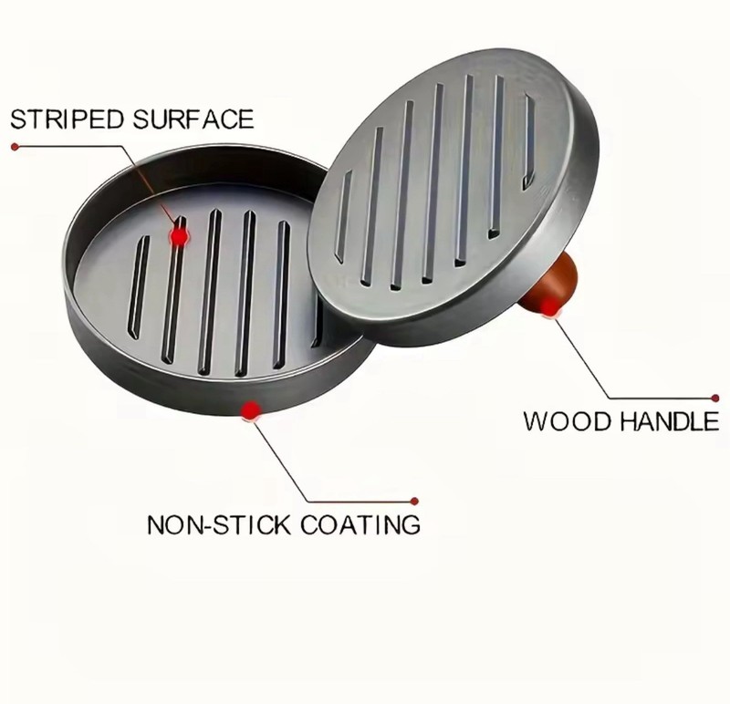 Non-Stick Burger Press Patty Maker Aluminum Hamburger Mold BBQ Tool gallery