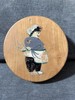 Vintage Wooden Hinged Hamburger Press 3 7/8” Patty Maker Kitchy Chef Japan gallery