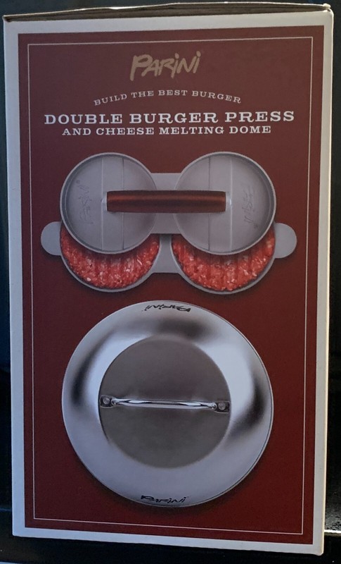 Double Burger Press & 8.75"Cheese Melting Dome Non-Stick NIB DAD FATHERS DAY gallery